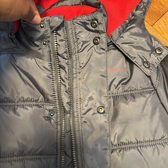 Calvin Klein Jeans Boys Gray Puffer Coat Sz 6 - Picture 8 of 8
